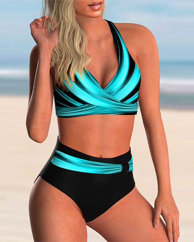 Victoria™ | Bikini-Set mit Druck und gekreuztem Detail