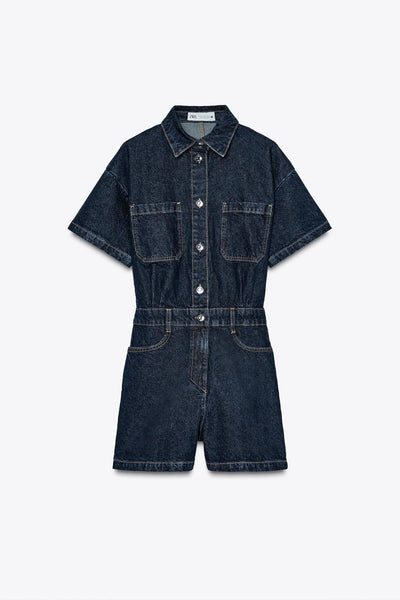 Reyla | Denim Utility Playsuit