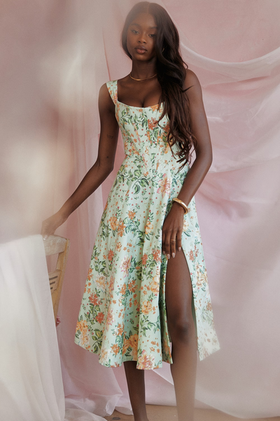 Lilia Corset | Midi Kleid