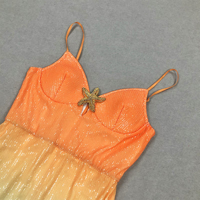 Ombre Sunset | Midi Kleid