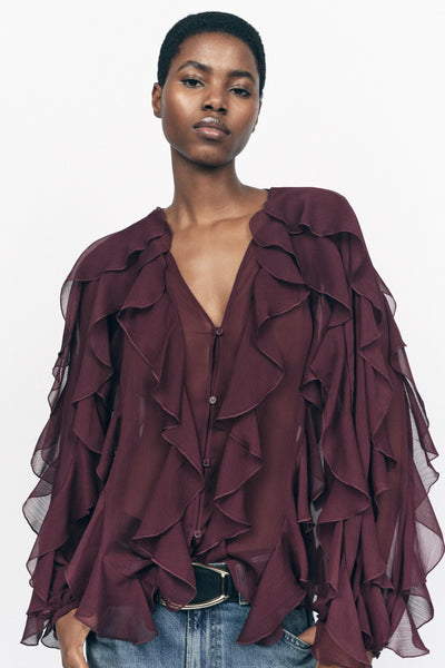 Riva Ruffle | Bluse