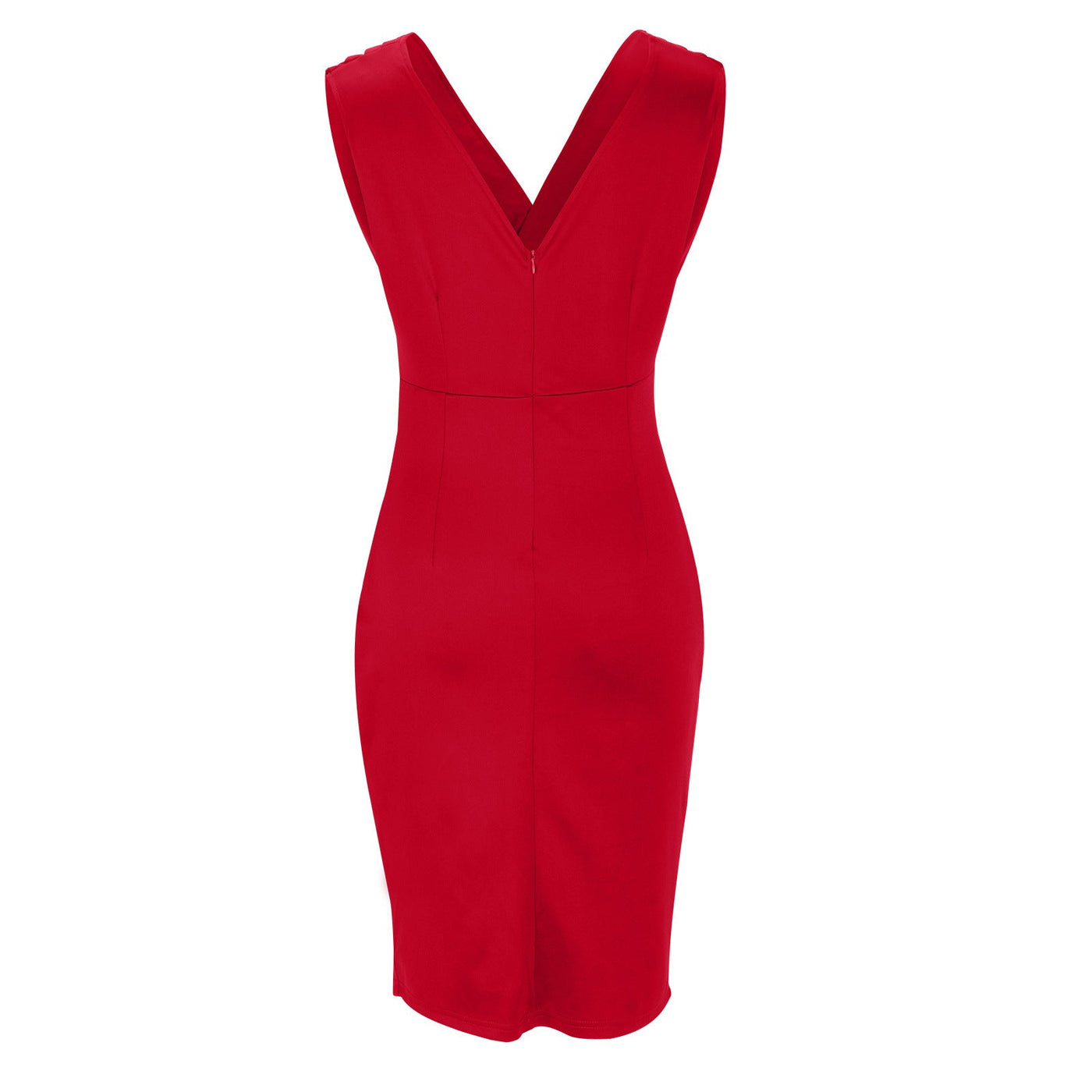 Fresia™ | Enges Kleid mit V-Ausschnitt und Schlitz