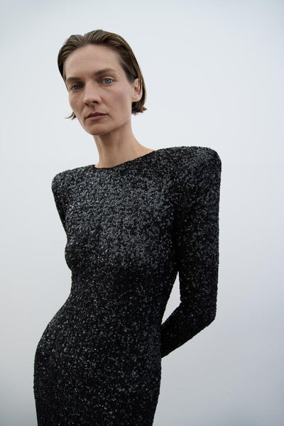 Sternen Pailletten | Maxi Kleid