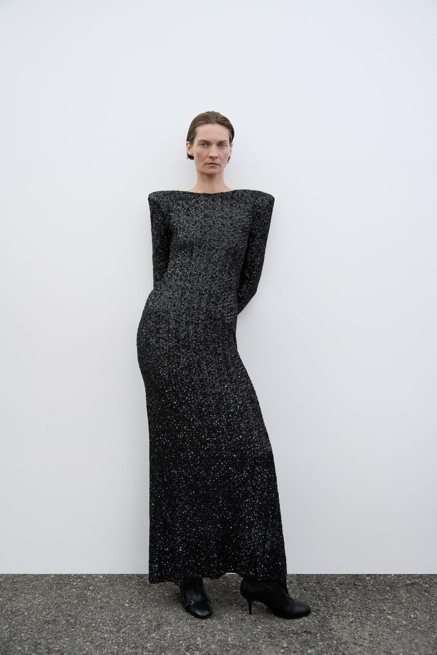 Sternen Pailletten | Maxi Kleid