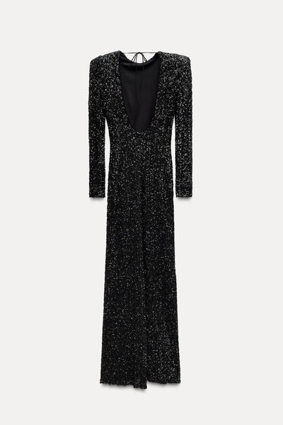 Sternen Pailletten | Maxi Kleid