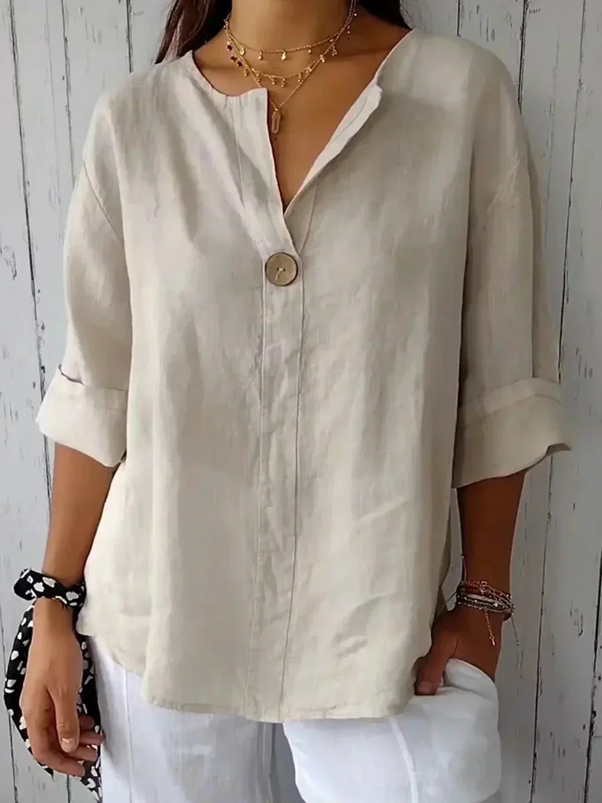 JESSA™ | Casual Bluse mit V-Ausschnitt