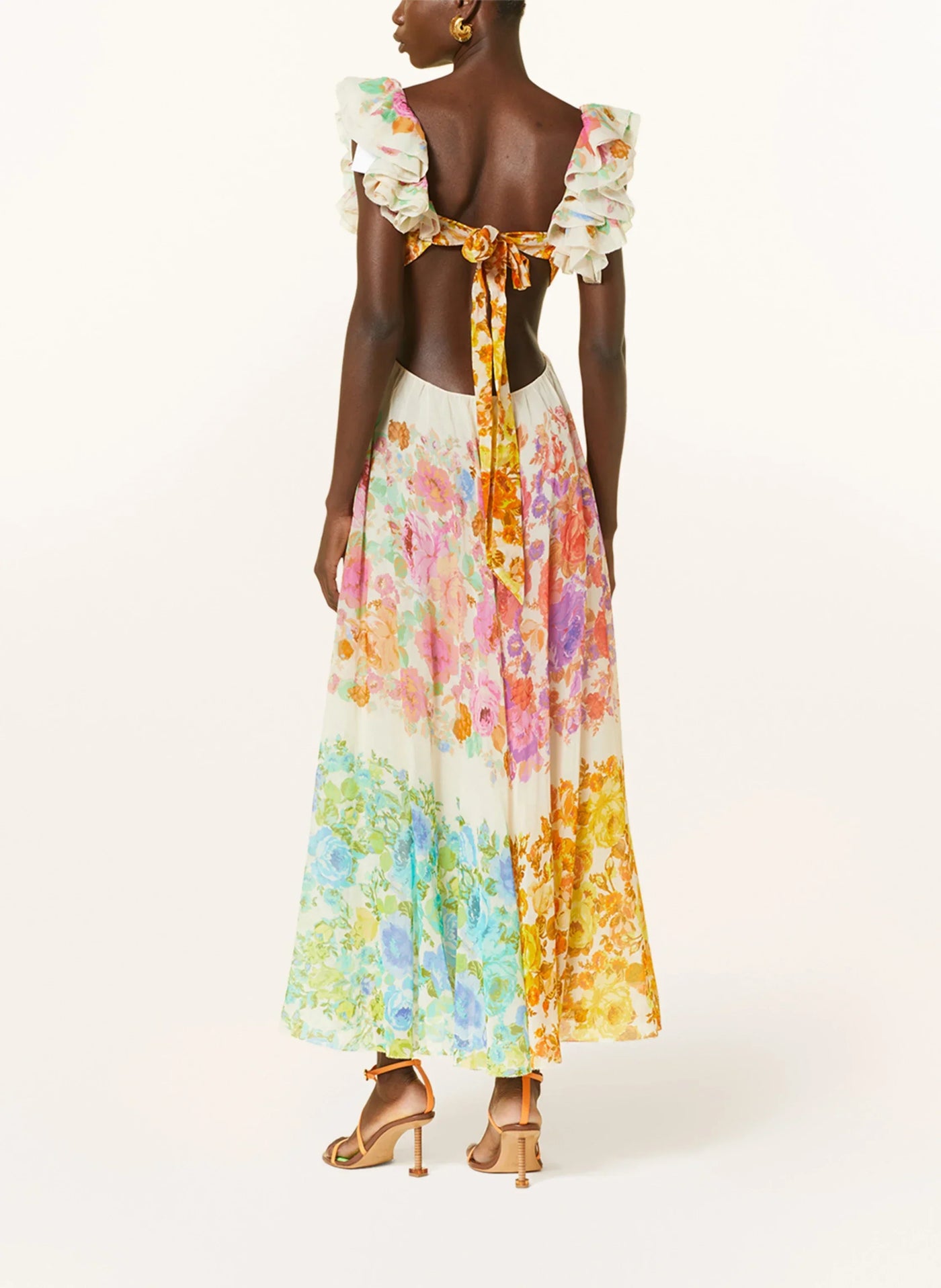 Bloomelia | Maxi Kleid mit Blumenmuster & Rüschen
