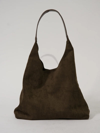RetroSoft Suede | Schultertasche mit Passender Clutch