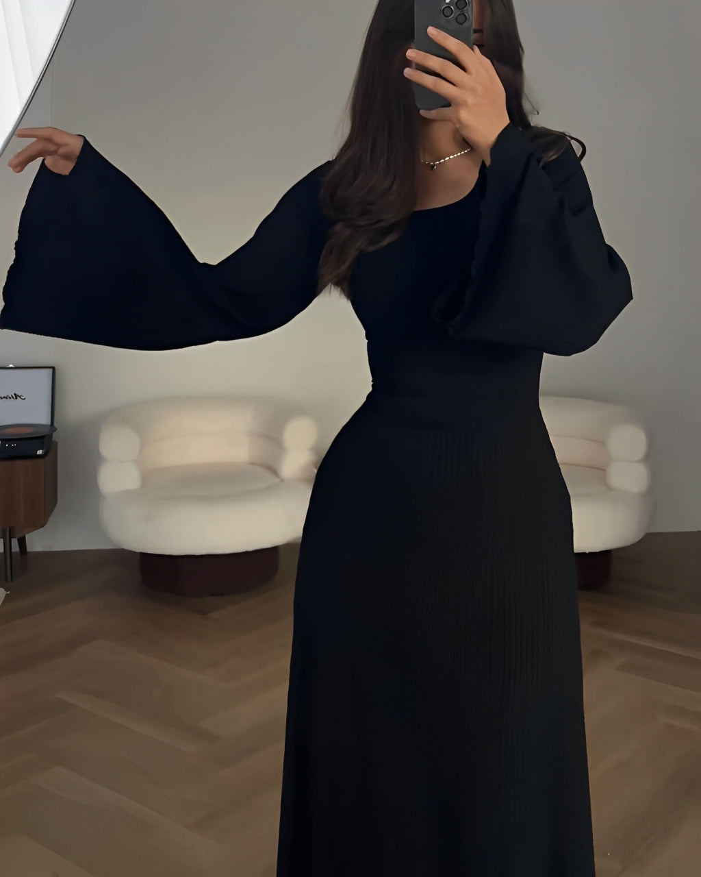 Elegantes Maxikleid aus Strick