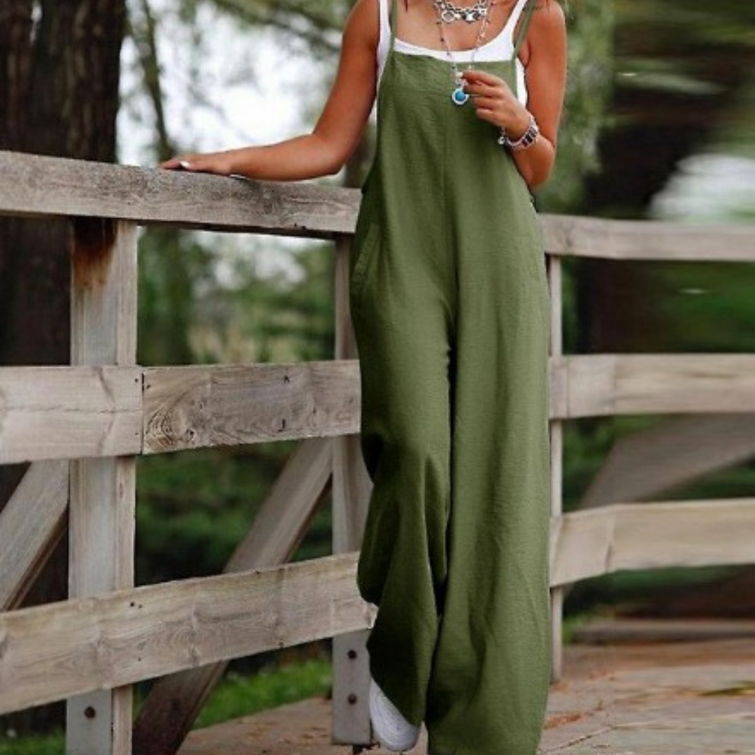 Annia™ | Lässige Latzhose mit weitem Bein und Taschen