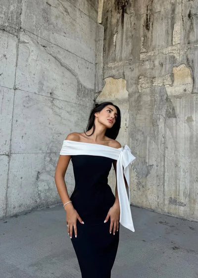 Colette | Off-Shoulder Midi Kleid