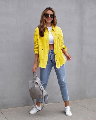 Urban Rebel | Jacke mit Vintage-Waschung & Raw Edge Finish