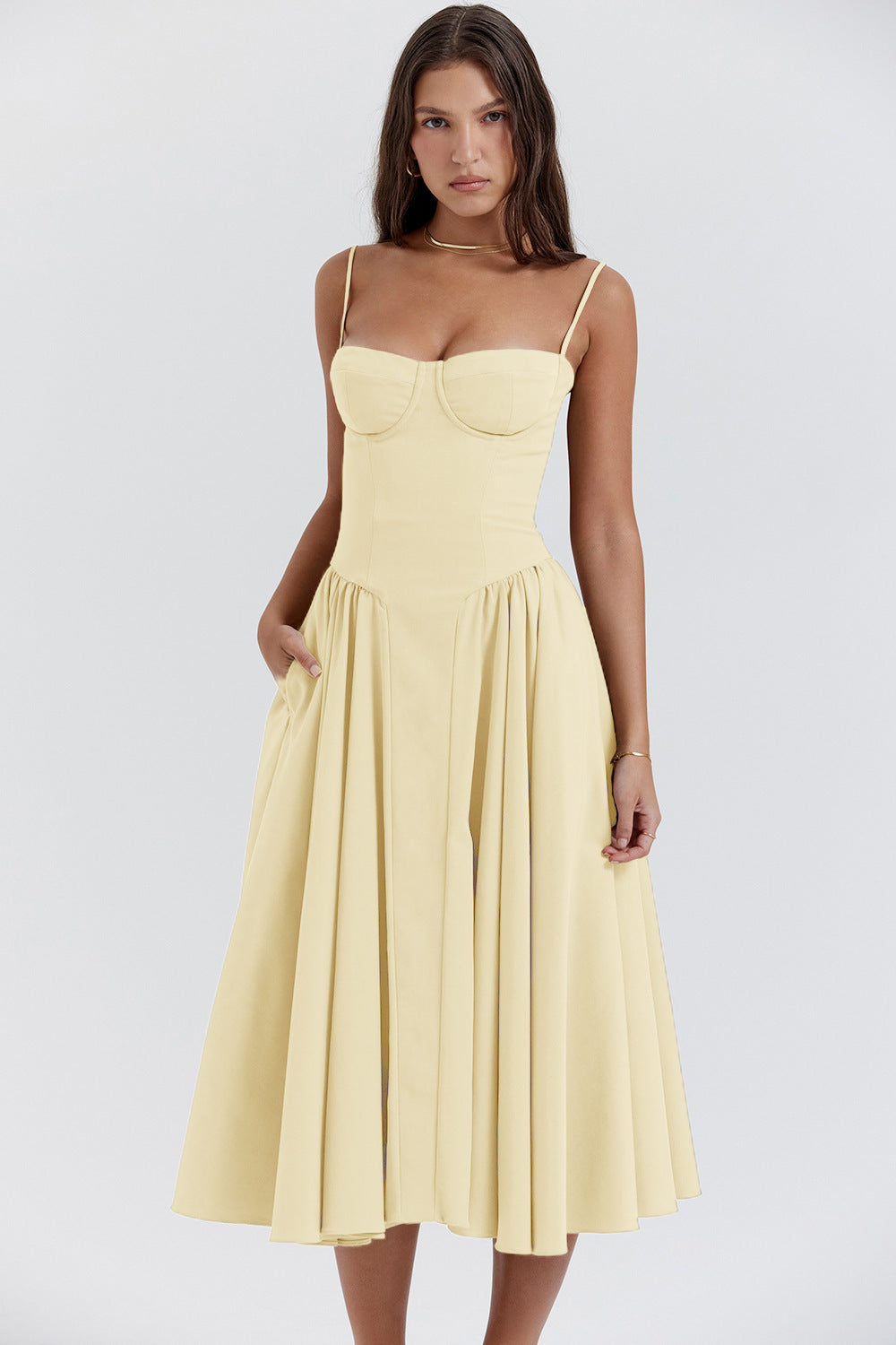 Künstlerisch Retro | Midi Kleid