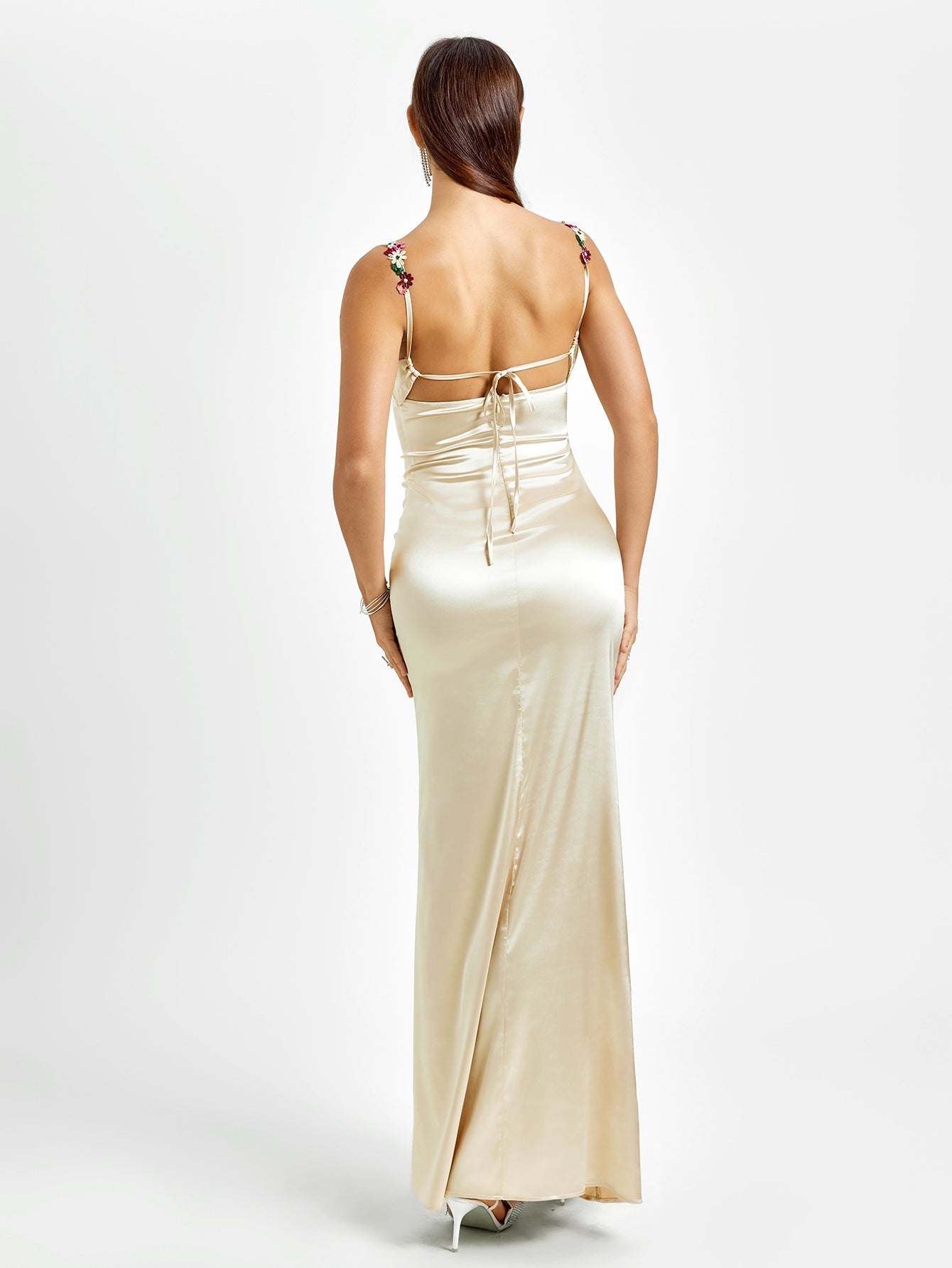 Fiorella Satin Kleid | Maxi Kleid