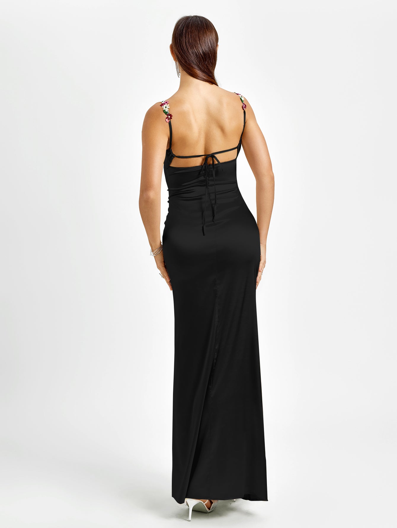 Fiorella Satin Kleid | Maxi Kleid