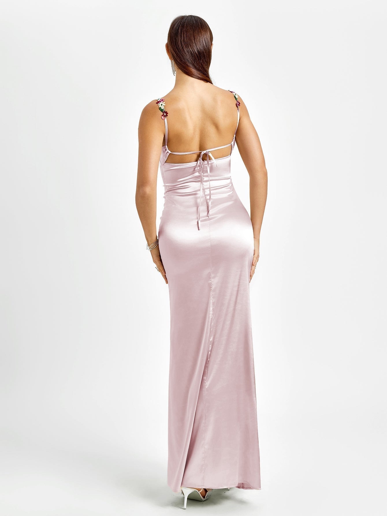Fiorella Satin Kleid | Maxi Kleid