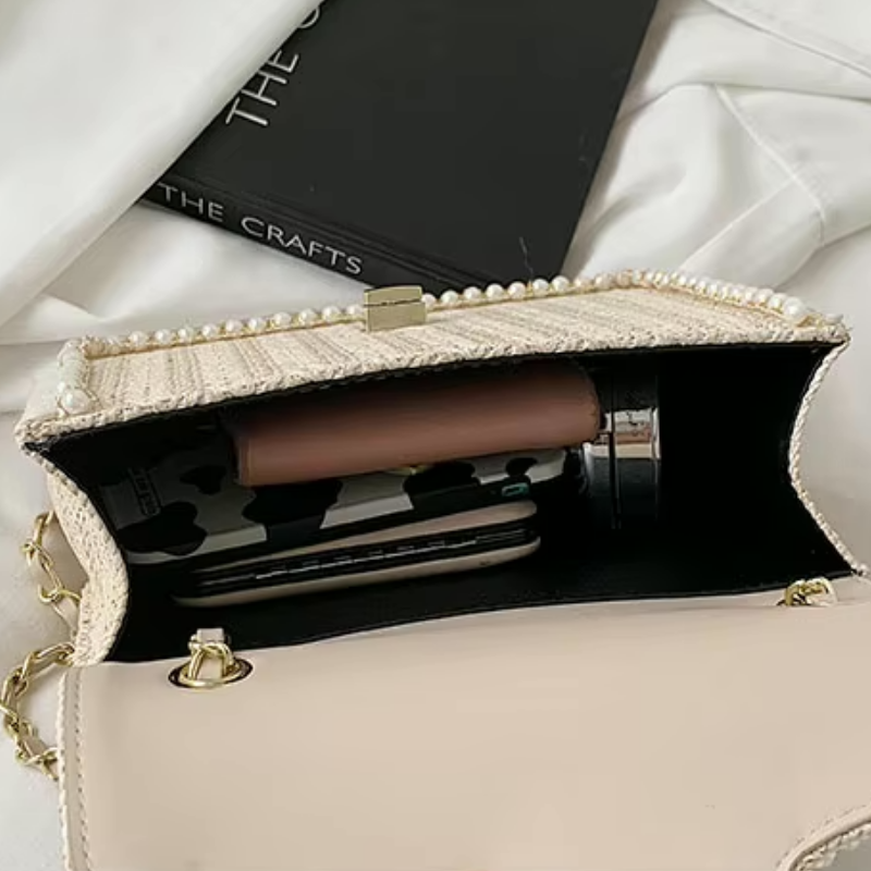 Maréva | Boho-Handtasche mit Perlendetail