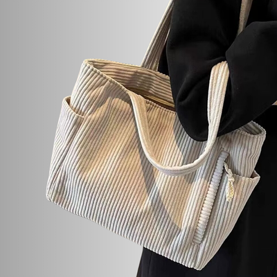 Urban City Tote | Corduroy Schultertasche