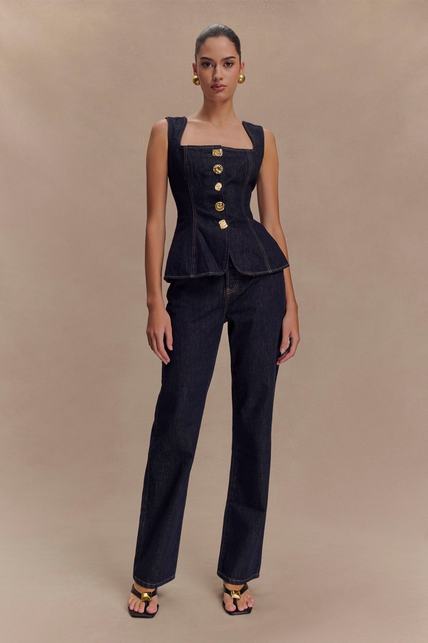 Cambria | Strukturiertes Denim-Set