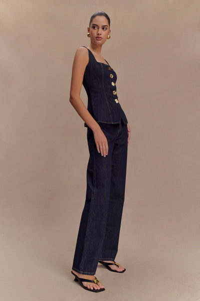 Cambria | Strukturiertes Denim-Set