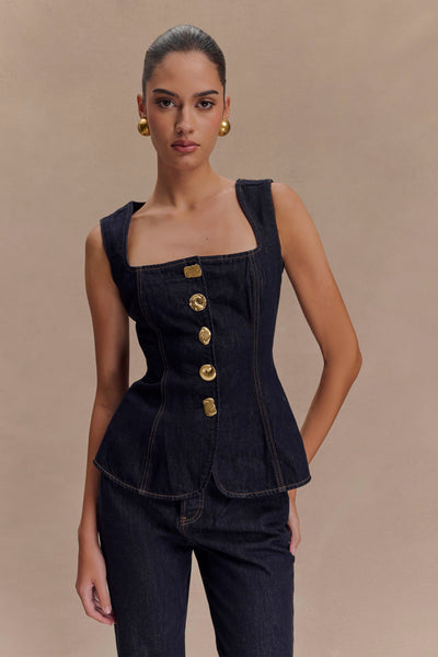 Cambria | Strukturiertes Denim-Set