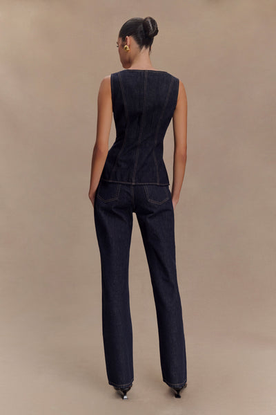 Cambria | Strukturiertes Denim-Set
