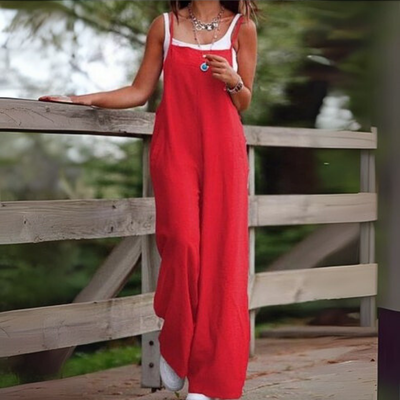 Annia™ | Lässige Latzhose mit weitem Bein und Taschen