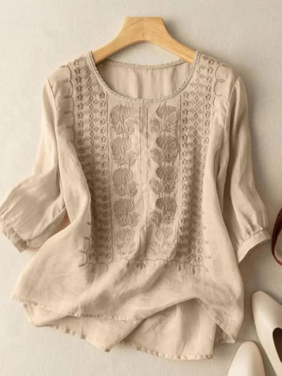 Firenze™ | Bestickte Boho-Bluse aus Baumwolle (Kleinere Passform)