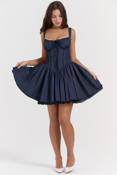 Corsivana | Schnür-Minikleid