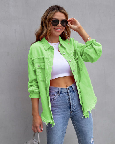 Urban Rebel | Jacke mit Vintage-Waschung & Raw Edge Finish