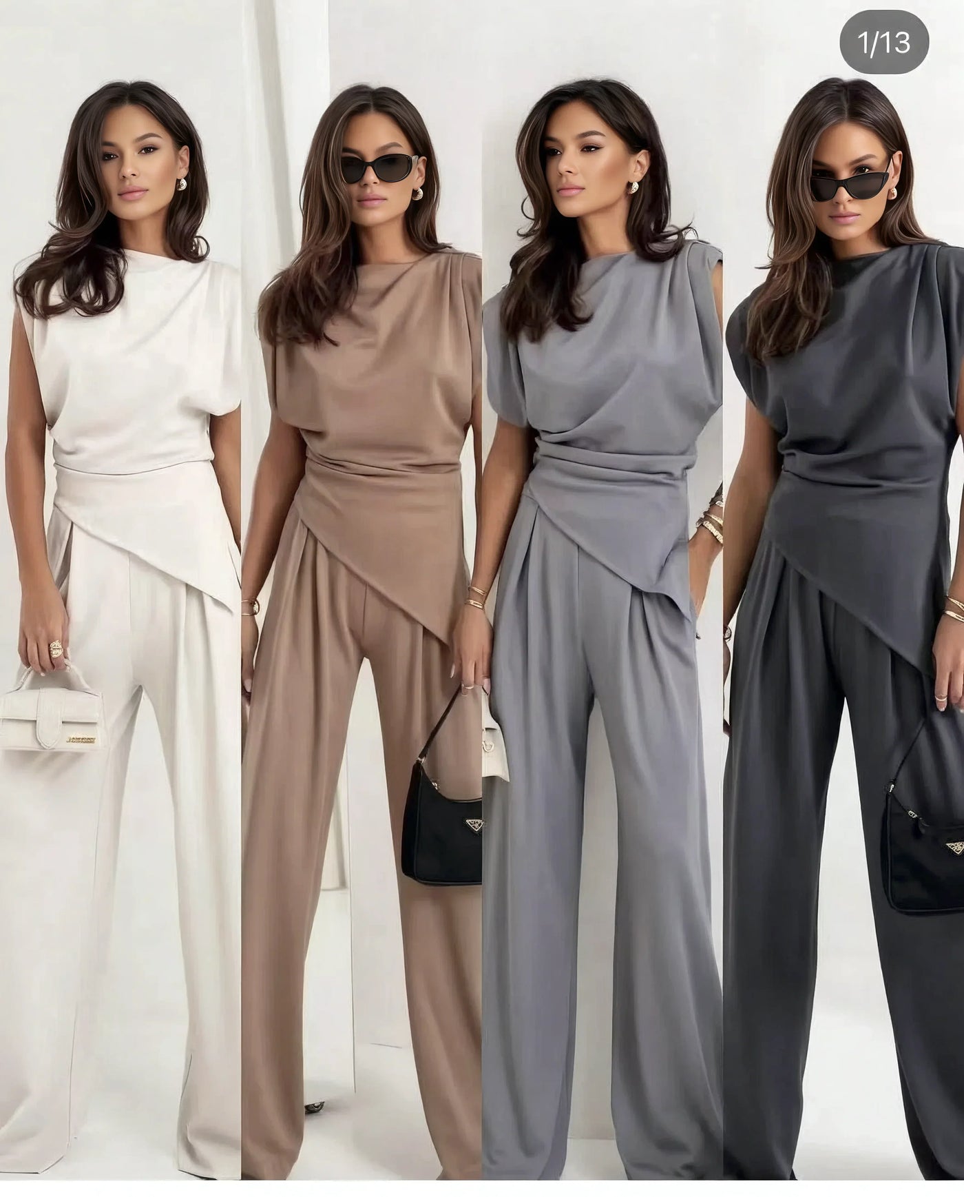 Amelisse | Elegantes Zweiteiliges Set mit Asymmetrischer Drapierung