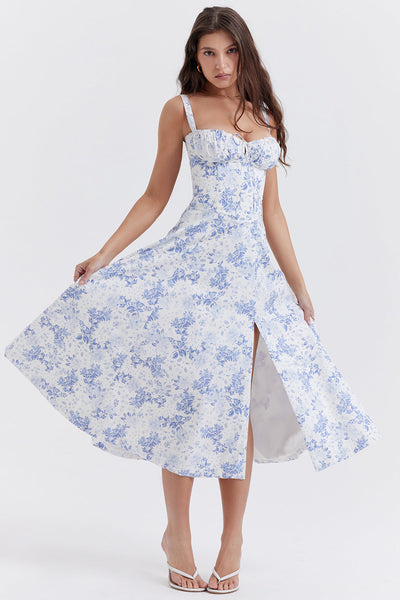 Floral Curve | Midi Kleid