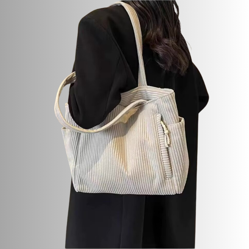 Urban City Tote | Corduroy Schultertasche