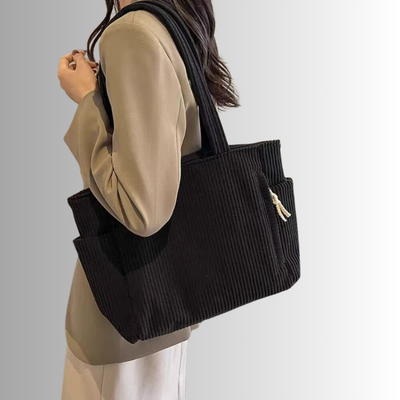 Urban City Tote | Corduroy Schultertasche