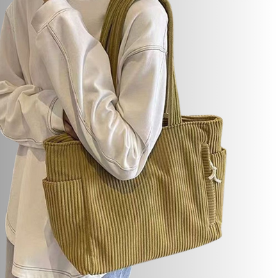 Urban City Tote | Corduroy Schultertasche