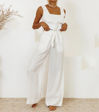 Megan™ | Set Top Minimalistisch und Weite Hosen
