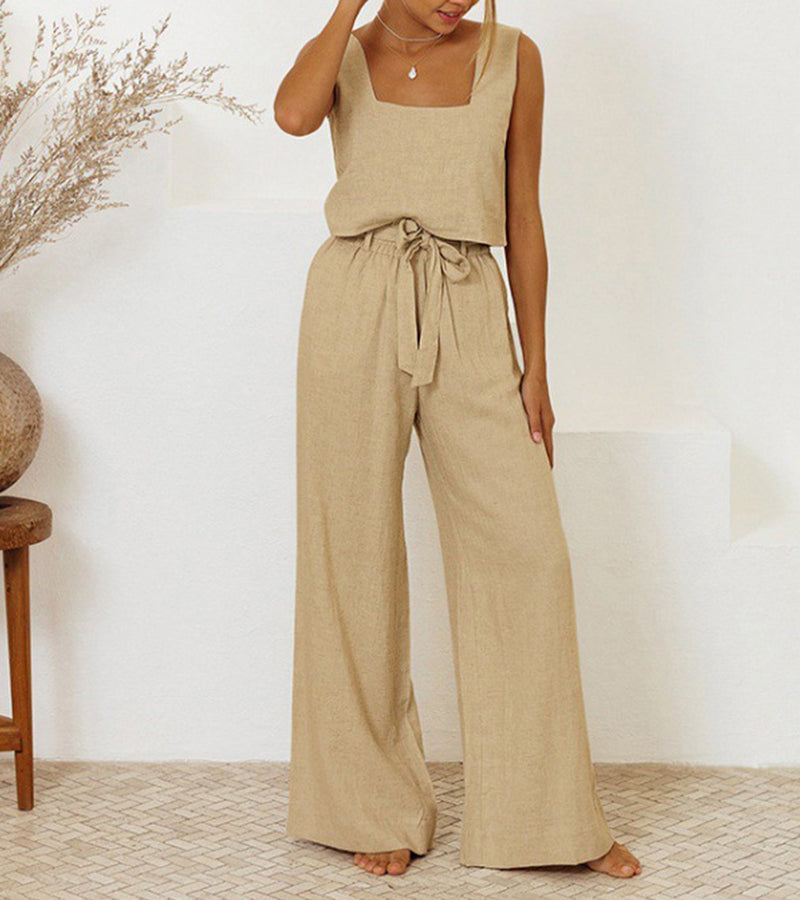 Megan™ | Set Top Minimalistisch und Weite Hosen