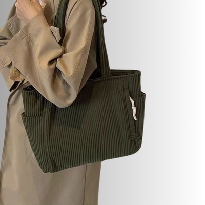 Urban City Tote | Corduroy Schultertasche