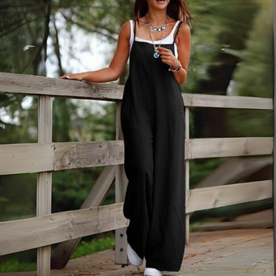 Annia™ | Lässige Latzhose mit weitem Bein und Taschen