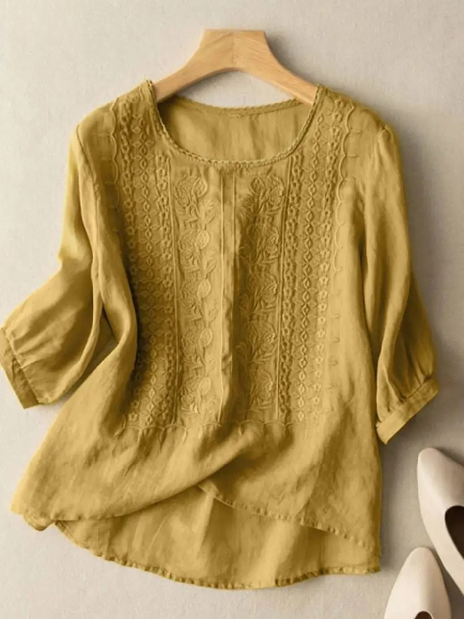 Firenze™ | Bestickte Boho-Bluse aus Baumwolle (Kleinere Passform)