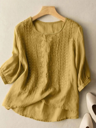 Firenze™ | Bestickte Boho-Bluse aus Baumwolle (Kleinere Passform)
