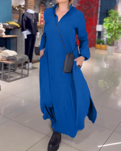 Bellini™ | Langes Fließendes Kleid mit Seitenschlitz