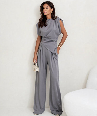 Amelisse | Elegantes Zweiteiliges Set mit Asymmetrischer Drapierung