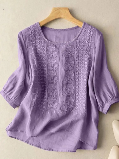 Firenze™ | Bestickte Boho-Bluse aus Baumwolle (Kleinere Passform)