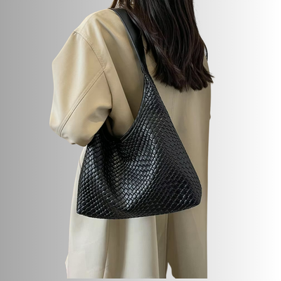 Livia Woven Tote | Vegane Schultertasche mit Pouch