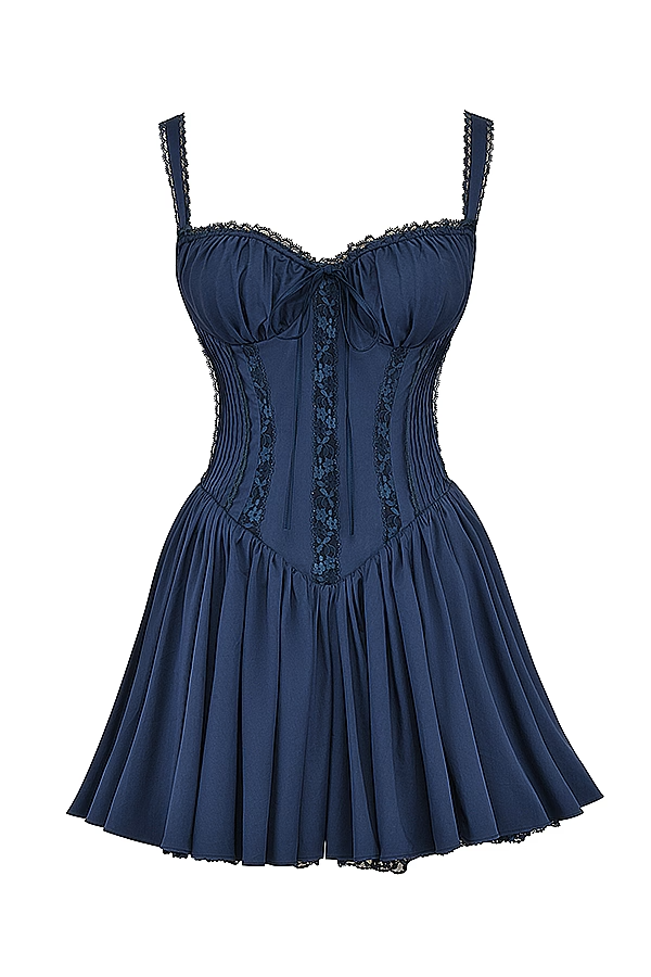 Corsivana | Schnür-Minikleid