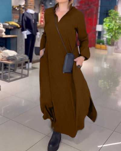 Bellini™ | Langes Fließendes Kleid mit Seitenschlitz