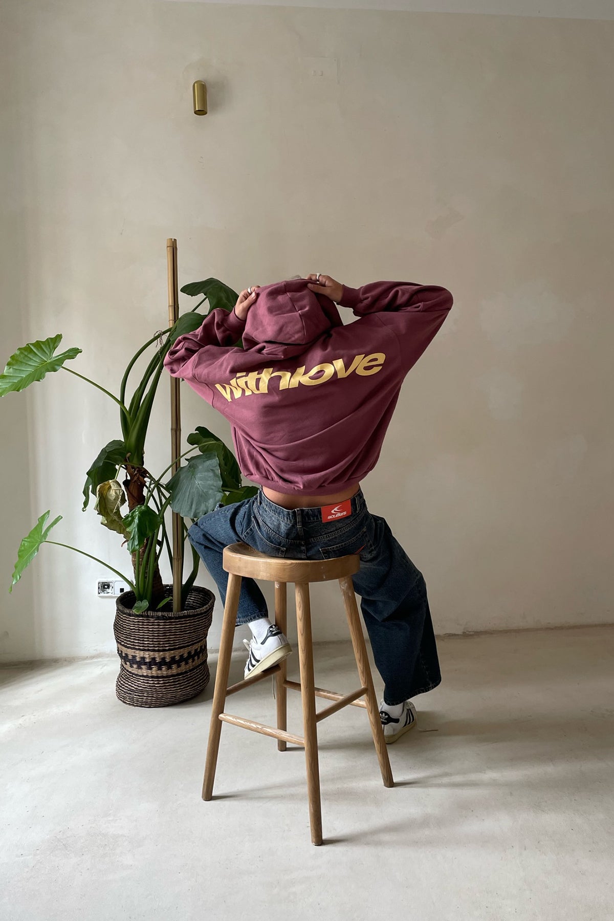 Withlove | Oversized Hoodie mit Statement-Backprint