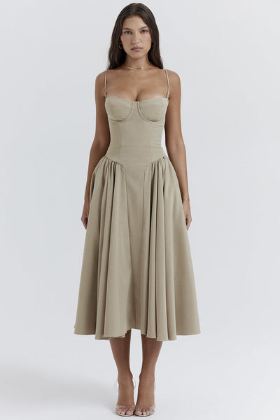 Künstlerisch Retro | Midi Kleid