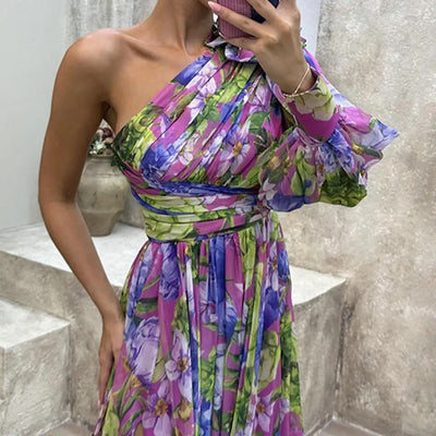Lila - Einseitiges Kleid